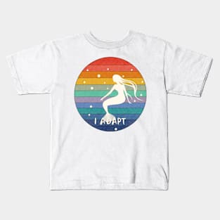 Mermaid's silhouette in moon tones Kids T-Shirt